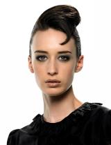 Medium Black Top-Knot Hairstyle by En Route