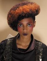 Medium Brown Afro Hairstyle by Essensuals