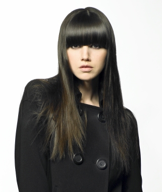 A long brown straight Modern hairstyle by Zig Zag